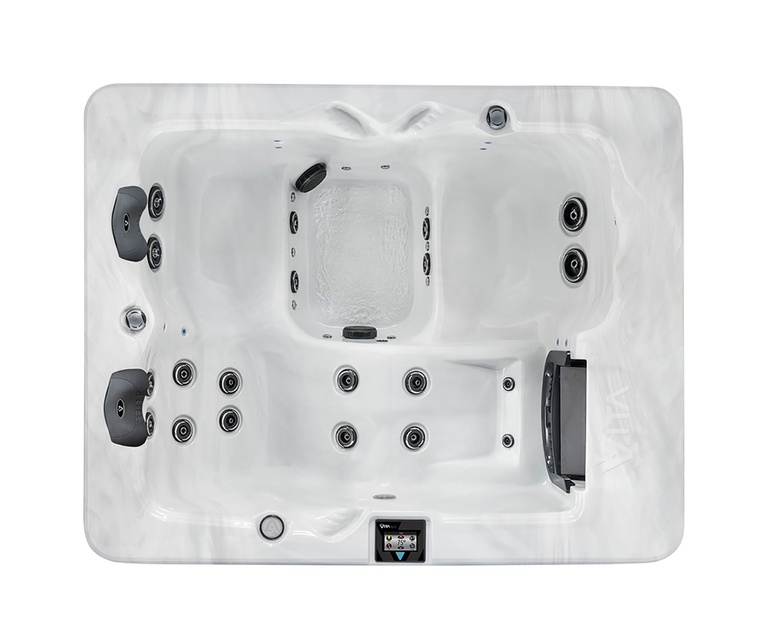 Trio 500 series vita spa overhead view