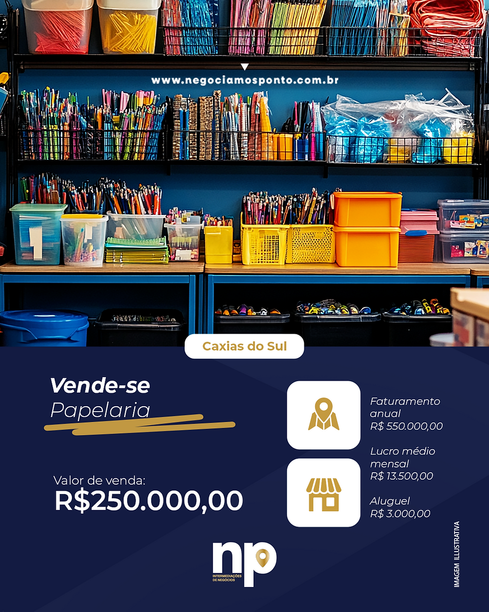 Oportunidade Imperdível: Papelaria à Venda em Caxias do Sul! 📄🖊️