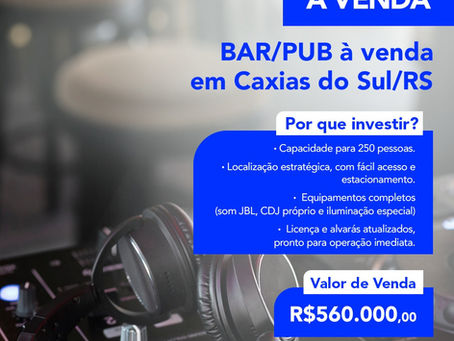Oportunidade Imperdível: Bar/Pub à Venda em Caxias do Sul-RS!