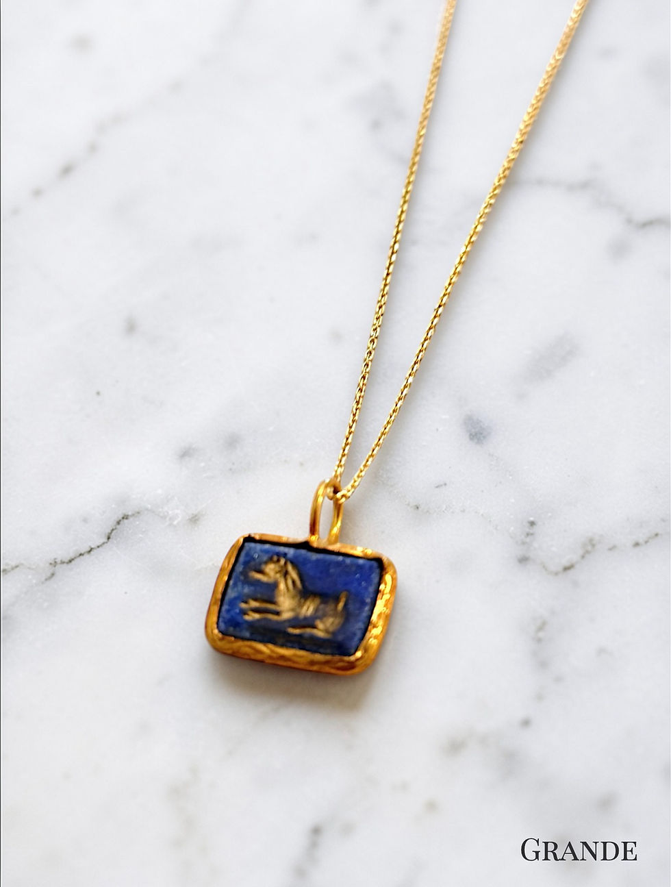 Thumbnail: Lapis Intaglio Necklace