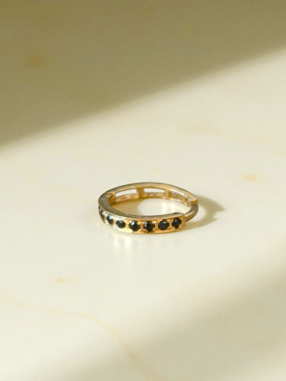 Thumbnail: 18k Gold Noir CZ Hoop