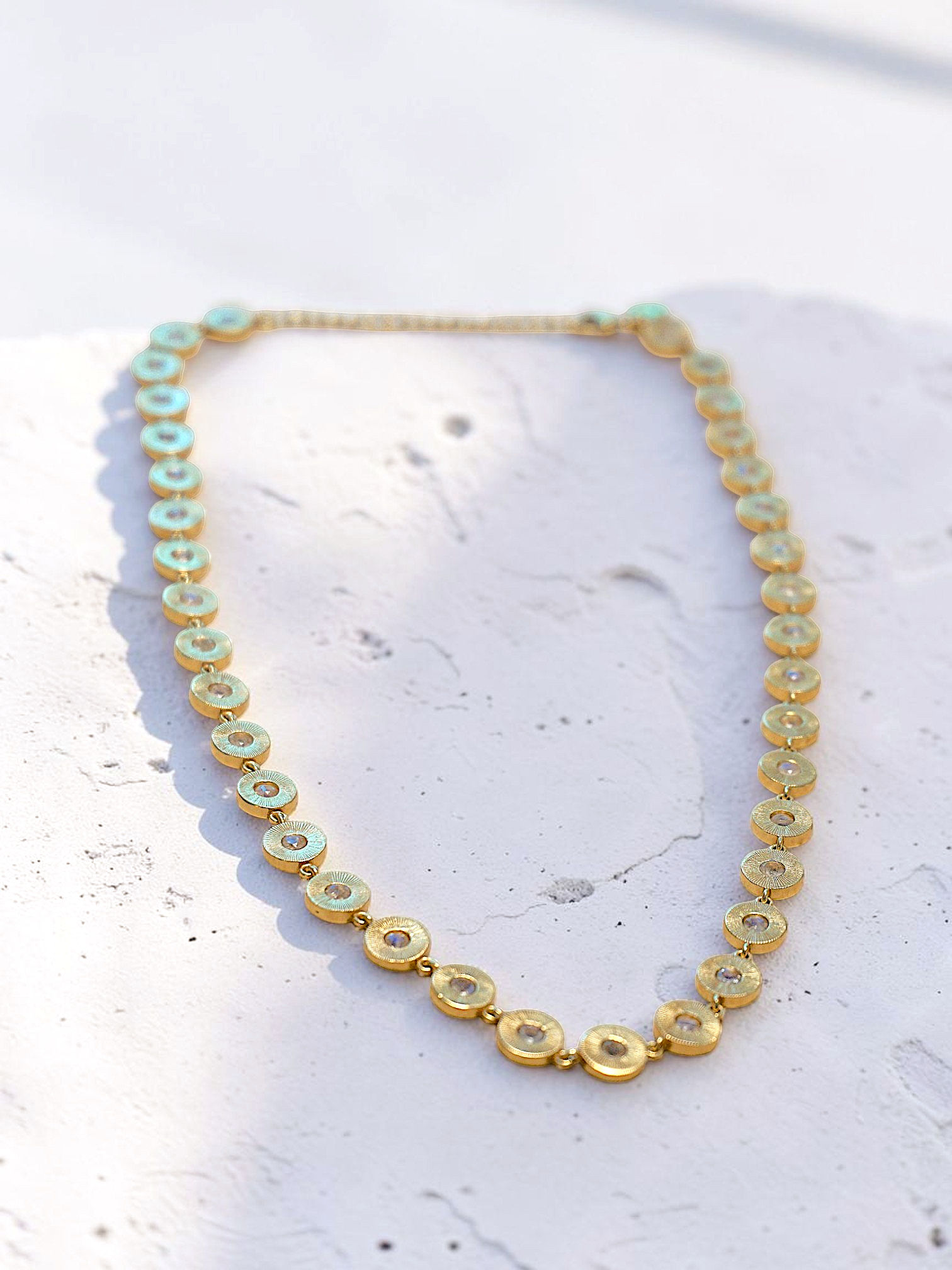 Halo Moonstone Necklace ws
