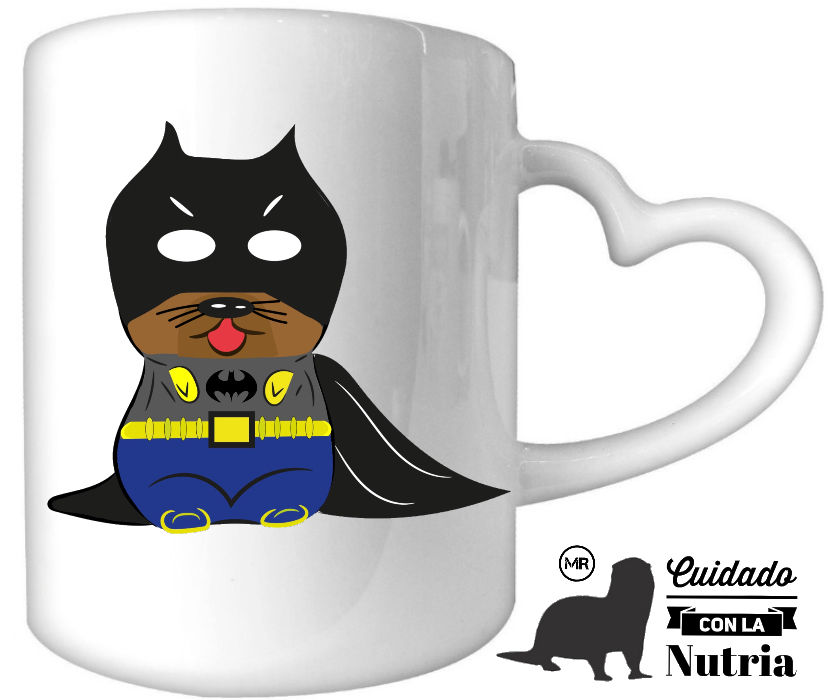 Miniatura: Taza con Asa de Corazón Cuidado con La Nutria