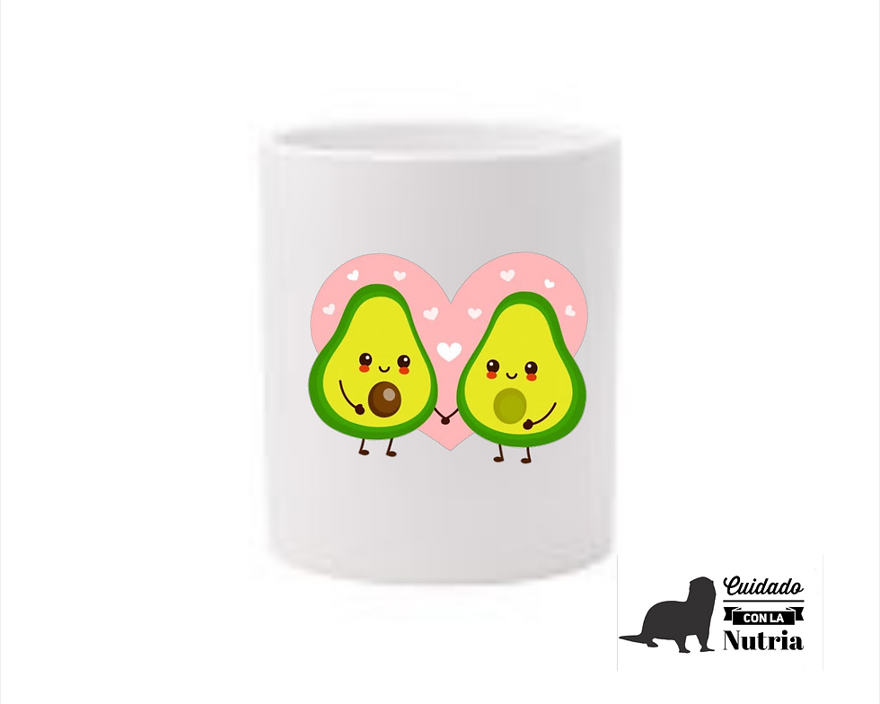 Miniatura: Taza Blanca Cuidado con La Nutria