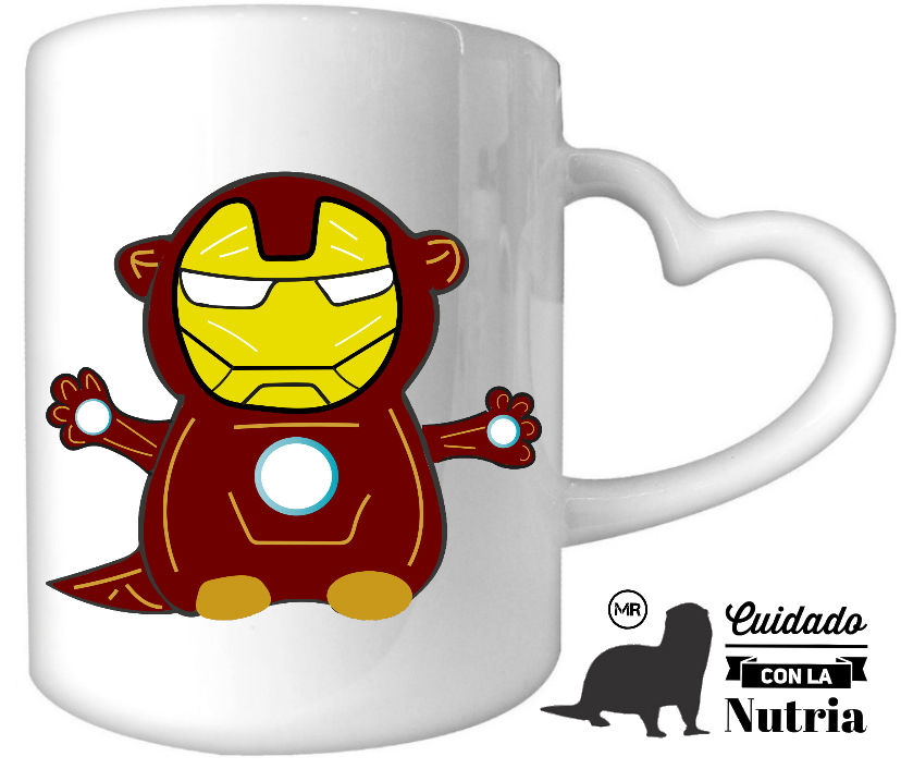 Miniatura: Taza con Asa de Corazón Cuidado con La Nutria