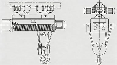 Thumbnail: HC type electric hoist drawing