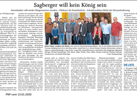 Sagberger will kein König sein