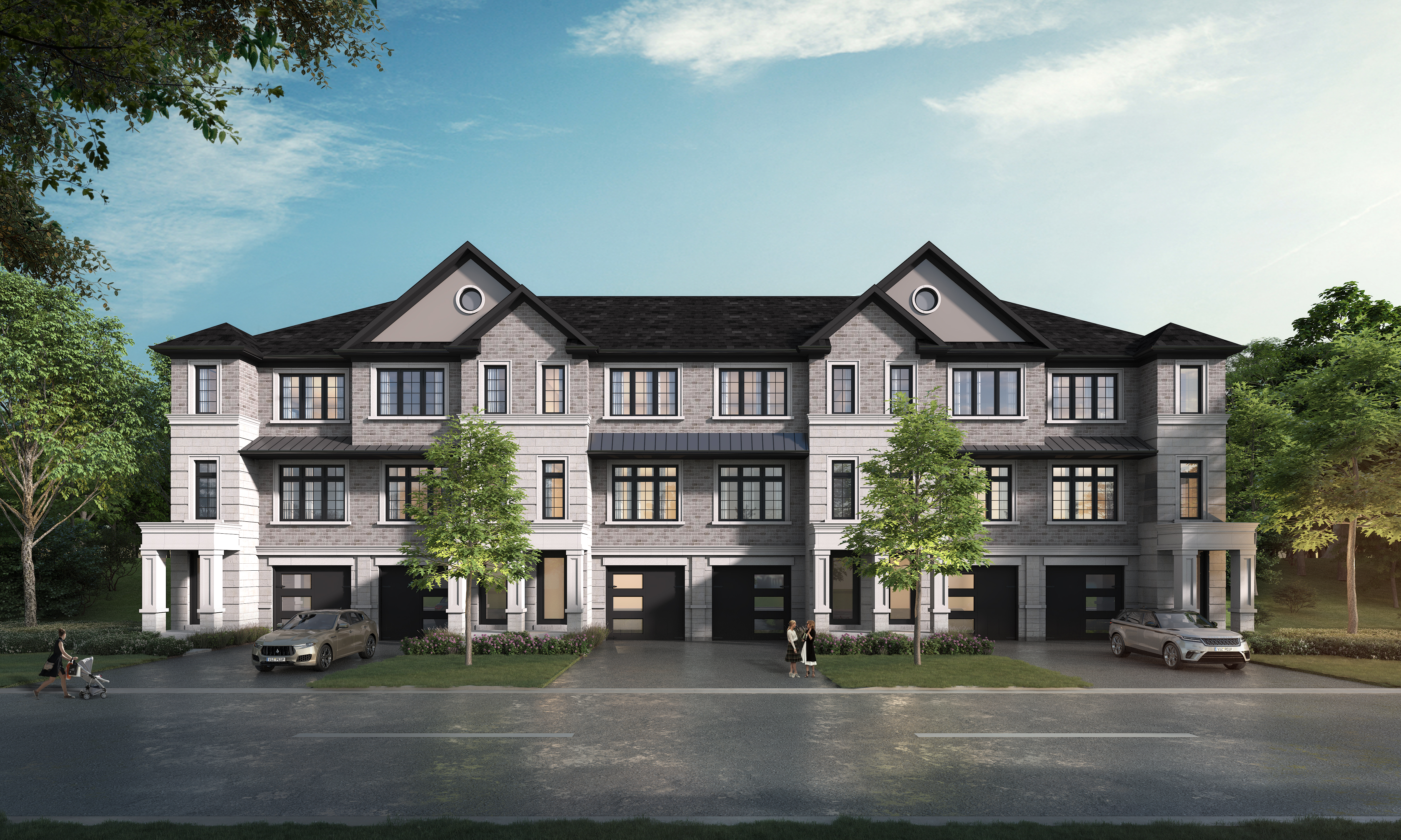 Exterior detail of a Sakmet Developments luxury townhome
