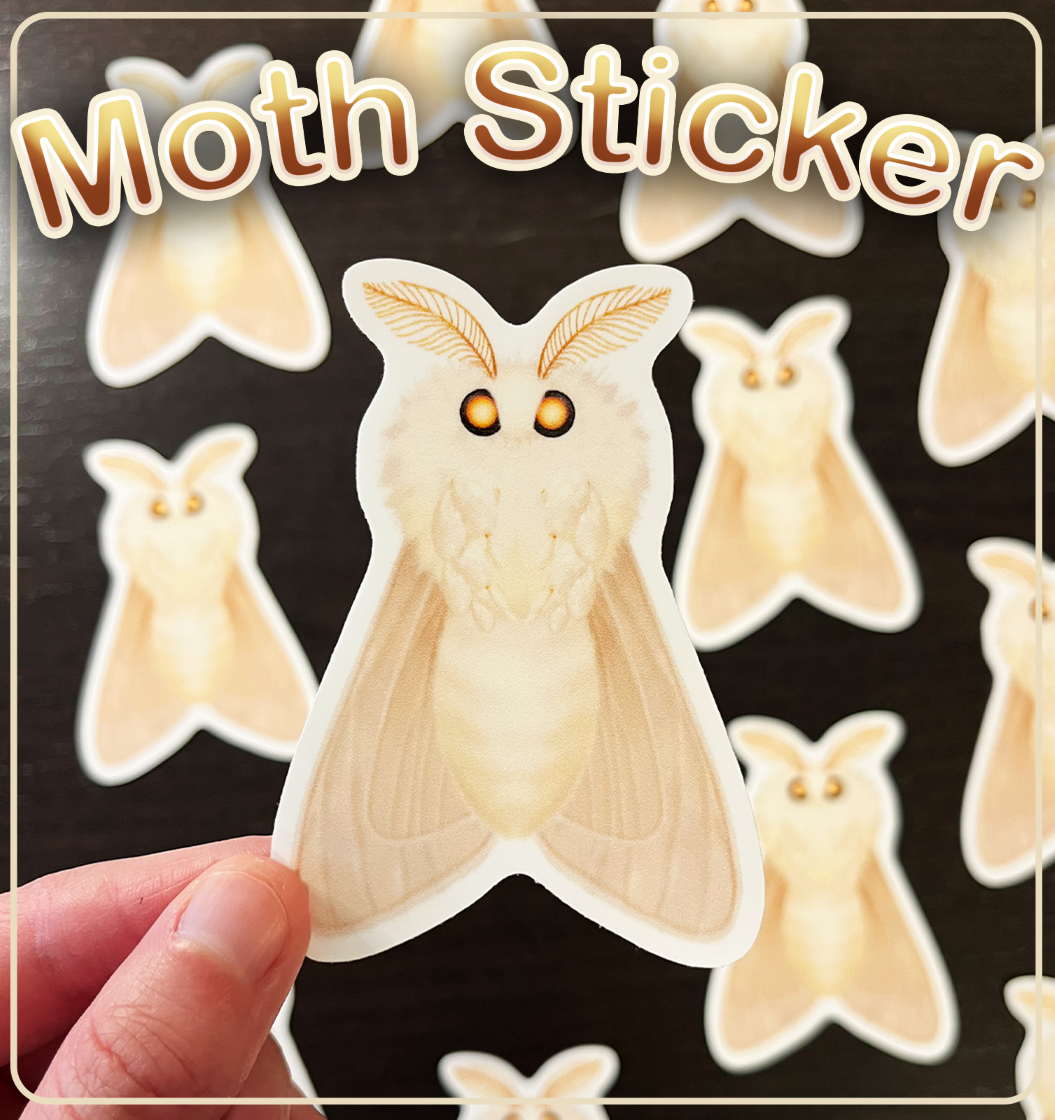 Moth Sticker | Waterpoof Vinyl