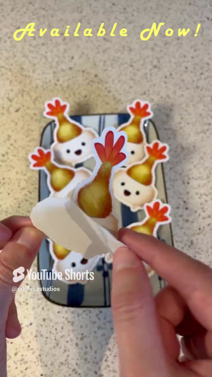 Thumbnail: Shrimp Tempura Sushi Sticker  | Waterpoof Vinyl