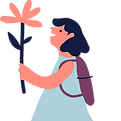 Menina com flor