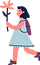 花を持つ少女