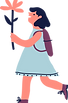 花を持つ少女