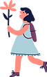 花を持つ少女