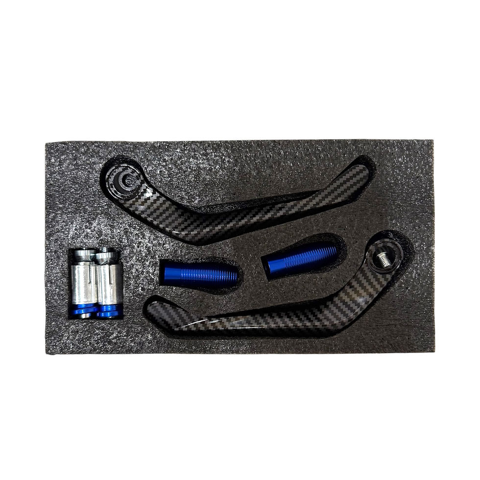Miniatura: Protector Cubre Maneta Carbono Azul ( Izquierda Derecha )