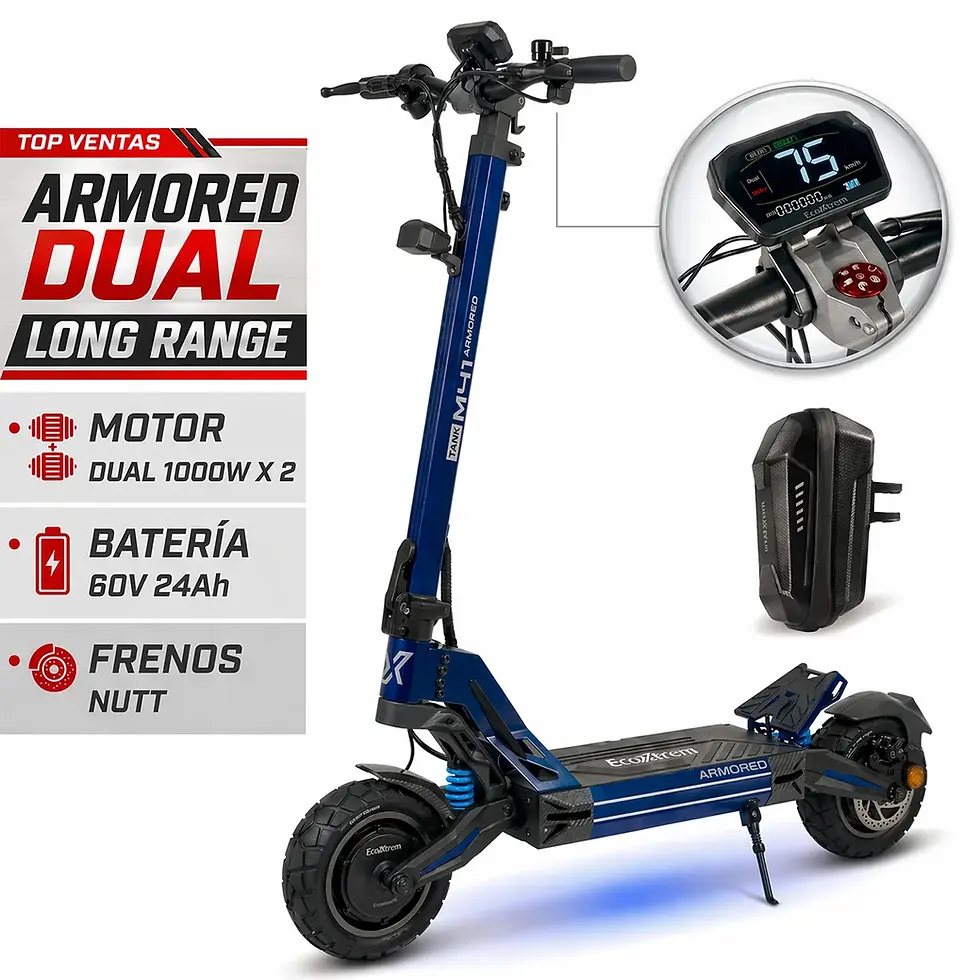 Patinete eléctrico Ecoxtrem Armored Dual Long Range – DGT Homologado 2026