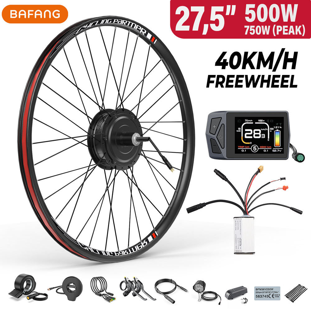Kit conversión de bicicleta eléctrica con motor trasero 500W 48V – 27,5 pulgadas