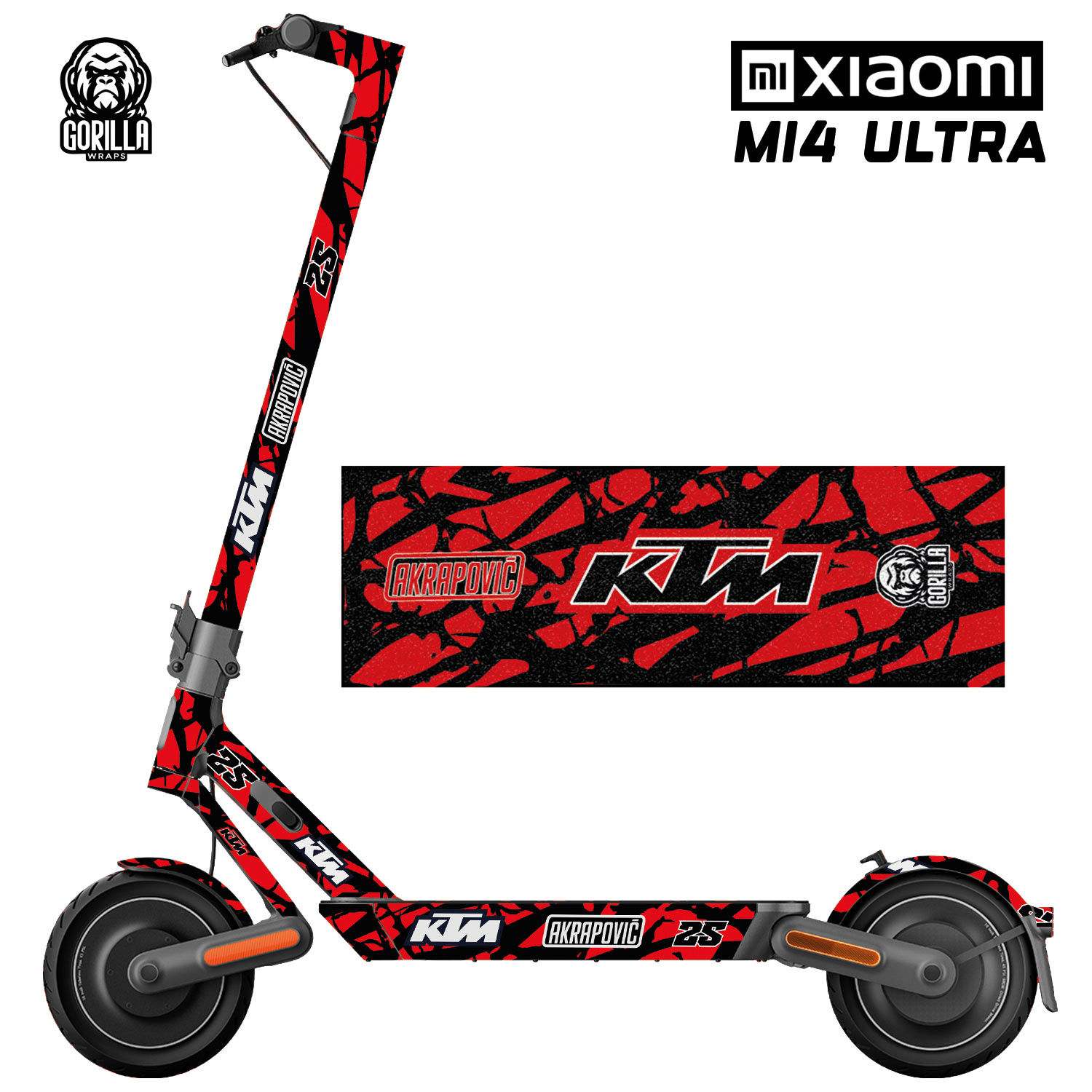 Vinilo KTM Red con base antideslizante para Xiaomi MI4 ULTRA
