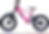 Pink Revvi Electric kids bike with knobby tires.