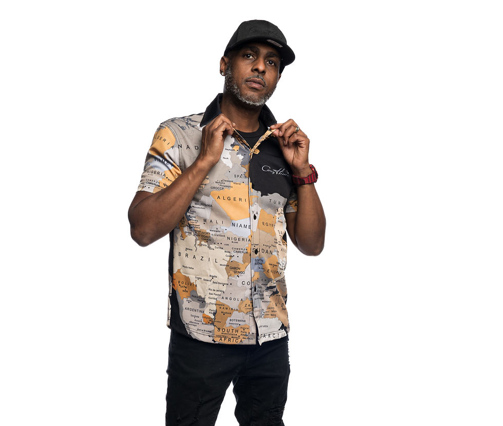 Thumbnail: Pangea Map - Button Up - Collared Short Sleeve