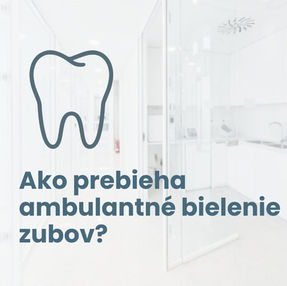 Ambulantné bielenie zubov je profesionálne estetické ošetrenie, ktoré pomáha zosvetliť prirodzenú farbu zubov a obmedziť ich nežiaduce zafarbenie. Prebieha priamo v zubnej ambulancii pod odborným dohľadom, vďaka čomu možno postup prispôsobiť stavu chrupu a individuálnym potrebám pacienta.   