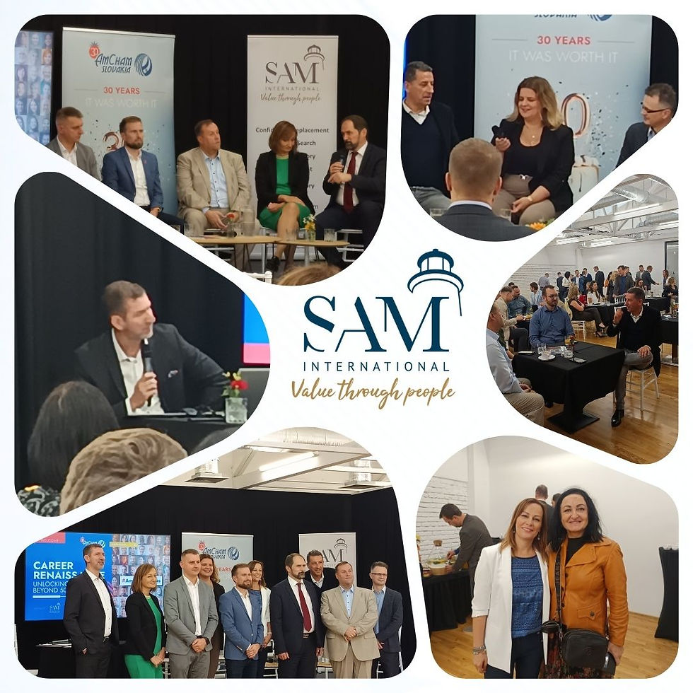 Ďakujeme AmCham Slovakia za skvelú spoluprácu na firemných raňajkách na tému Karierna renesancia - Odomknutie potenciálu 50+ v Košiciach