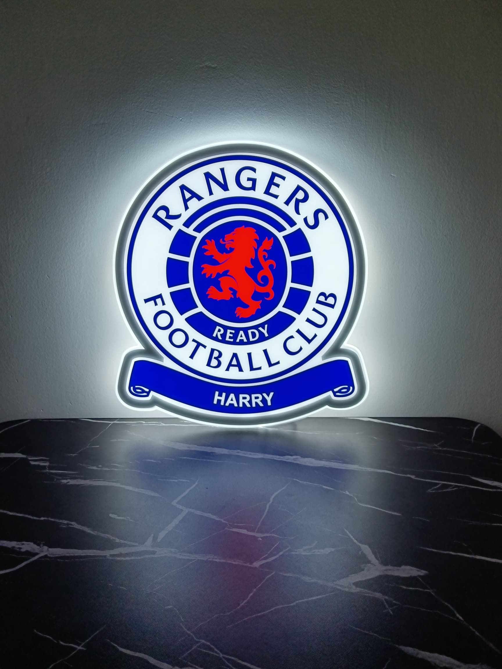 Rangers Crest With Name - 430 x 400mm