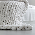Knit Blanket to convey healing from low self worth through counseling
