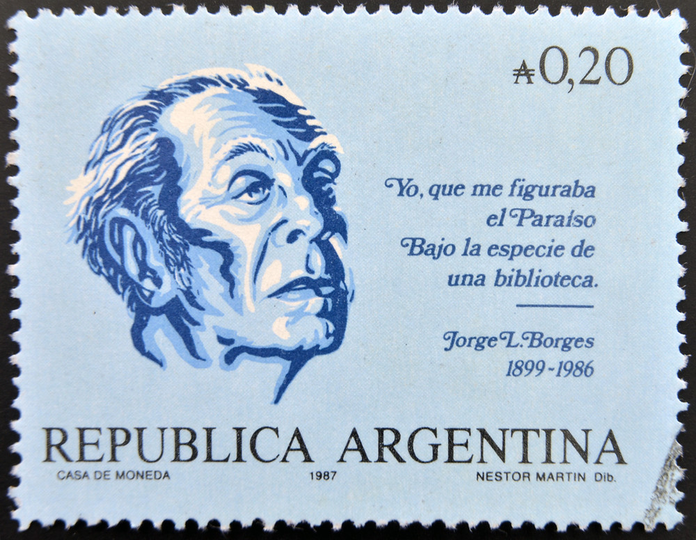 Estampilla conmemorativa Jorge Luis Borges