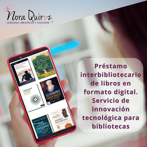 Préstamo interbibliotecario de libros en formato digital. Servicio de innovación tecnológica para bibliotecas