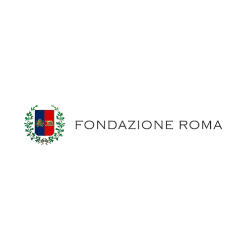 Fondazione Roma logo, supporting women leaders in Italy.
