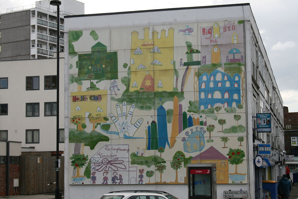"We Love it here" mural
