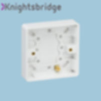 Knightsbridge - 1G 16mm Pattress Box (White)