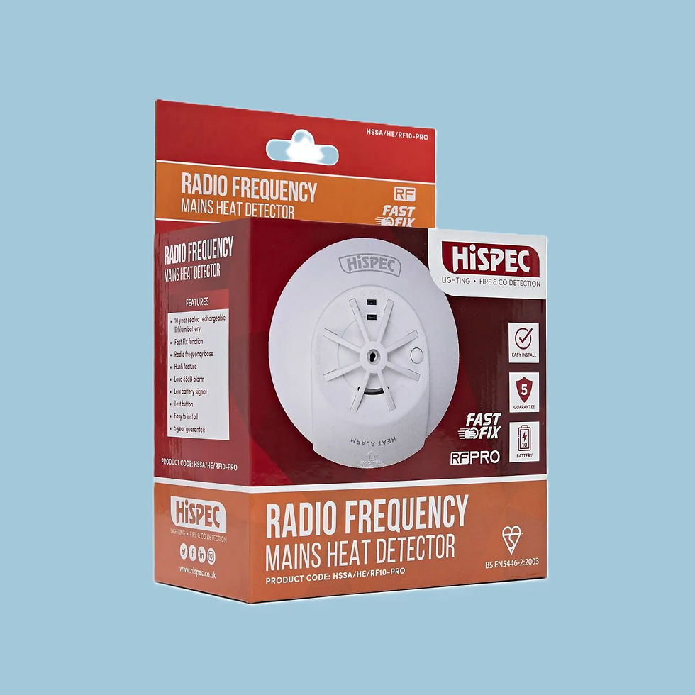Thumbnail: Hispec - RF Mains Heat Alarm (10 Year Lithium Back-Up Battery)