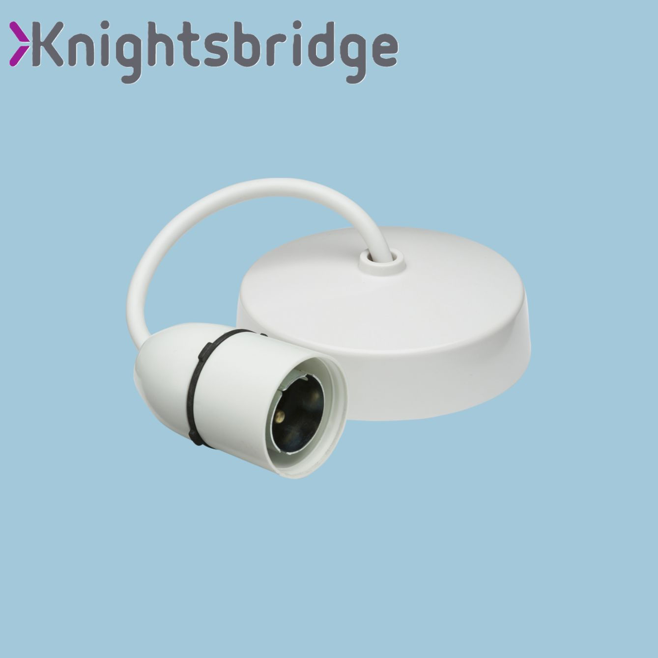 Knightsbridge - 6" Pendant (White)