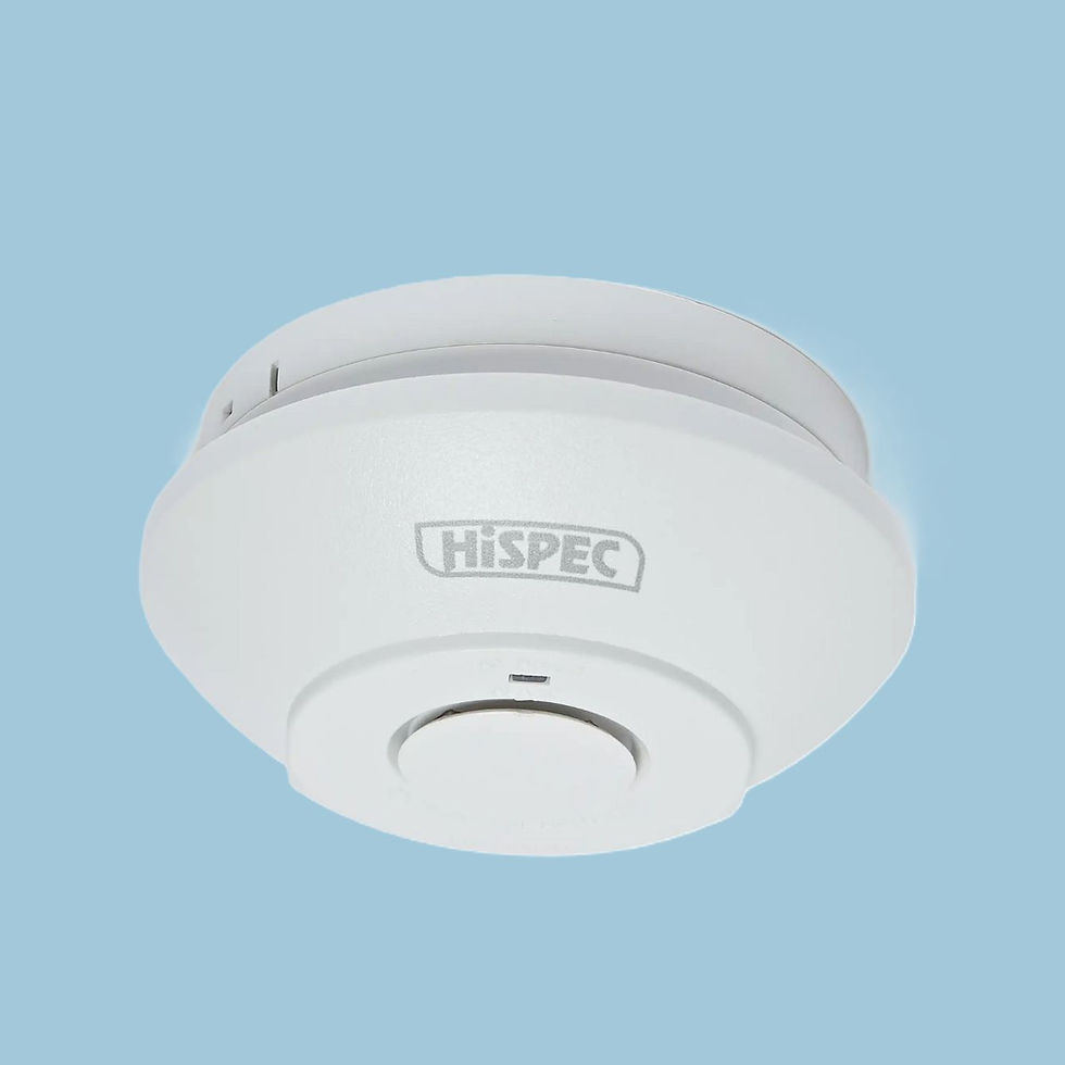 Thumbnail: Hispec -Mains Smoke Alarm (9v Back-Up Battery)