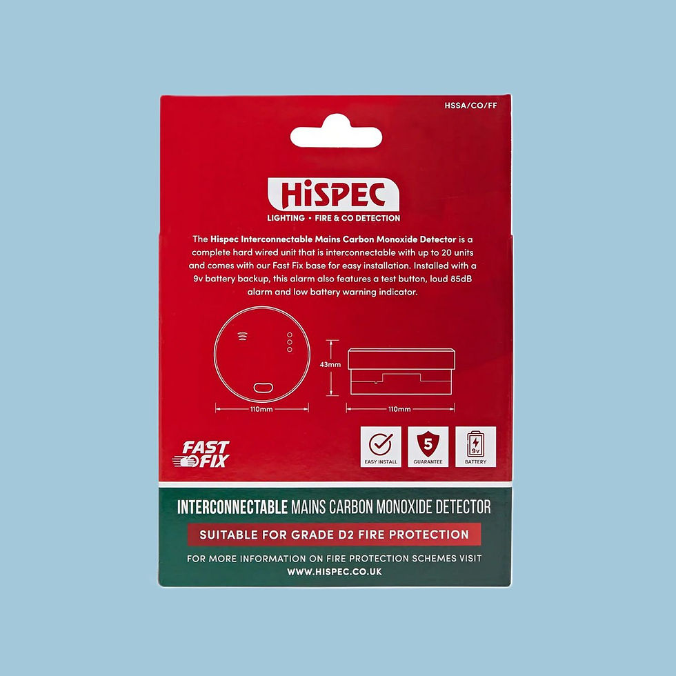 Thumbnail: Hispec - Mains Carbon Alarm 9v Interlinked