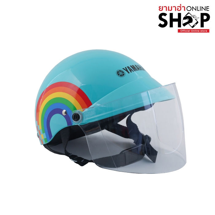 ภาพขนาดย่อ: *หมวกกันน็อคครึ่งใบสายรุ้งสำหรับเด็ก ขนาดรอบหัว 54 ซม ของแท้100%