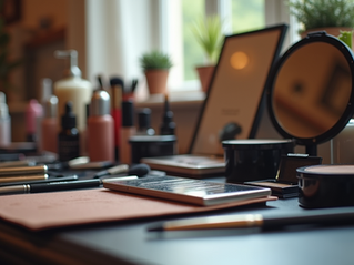 station for hair and makeup lesson
