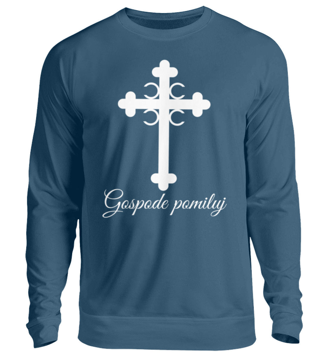 CCCC beli Krst - "Gospode pomiluj" - - Unisex Pullover