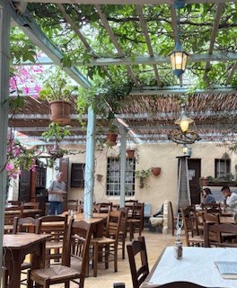 Off the beaten path restaurant in Santorini 