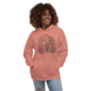 Sunflower Joy Unisex Hoodie - Black Outline