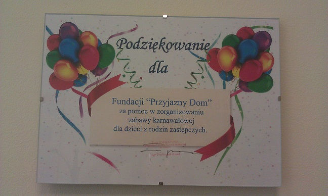 podziękowanie 2012