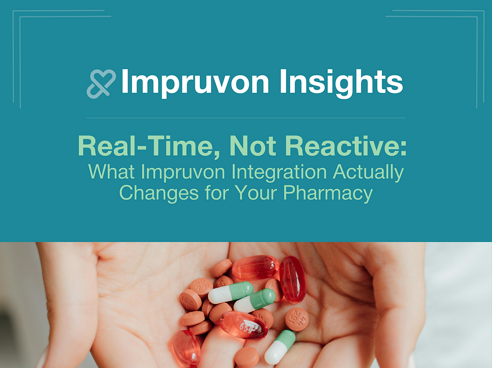 Real-Time, Not Reactive: What Impruvon Integration Actually Changes for Your Pharmacy