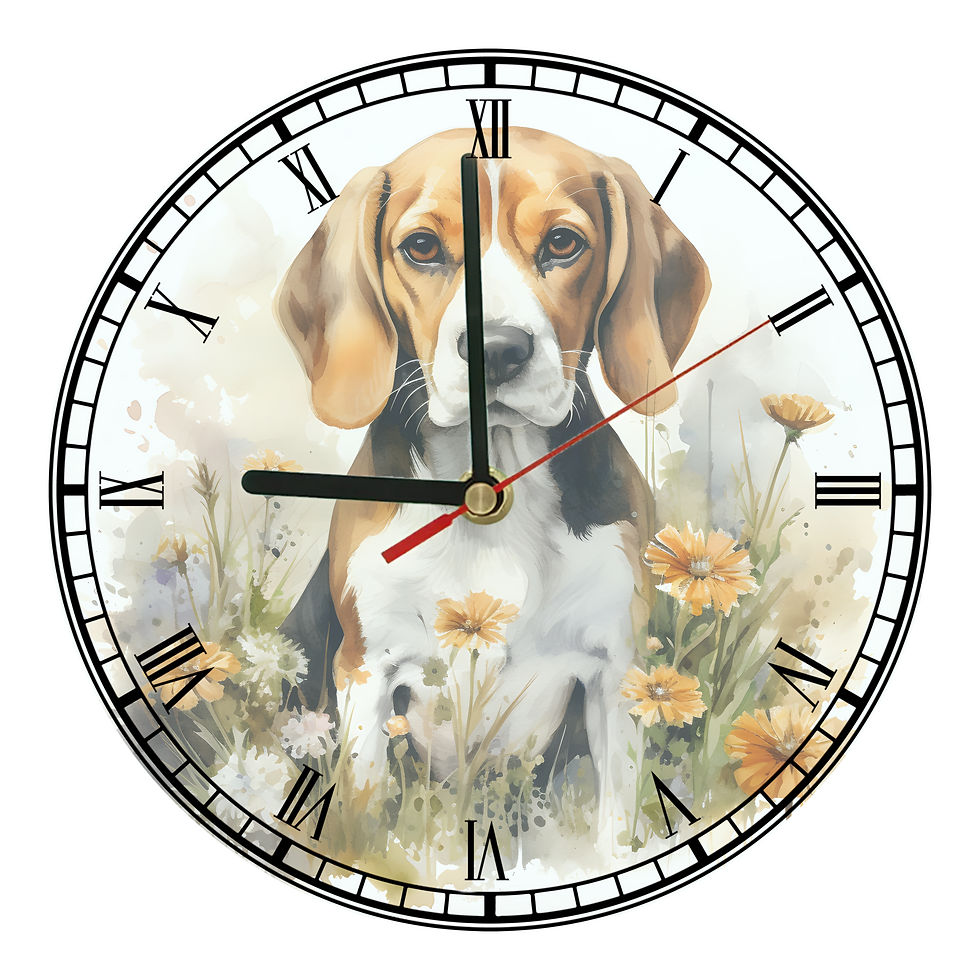 20cm Beagle Clock - Style 2