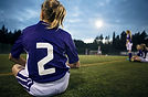 Rearview of a Girl Soccer Player