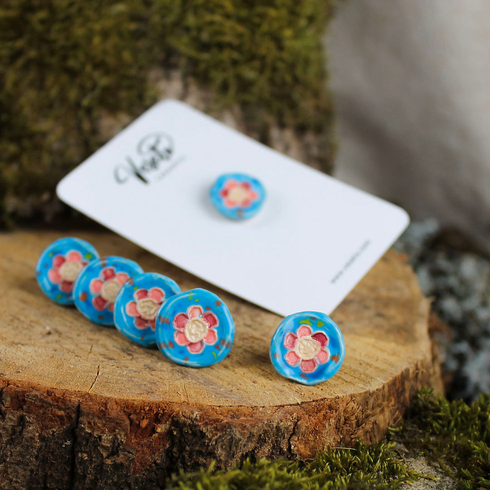 Miniaturbild: Blossom Blau Mini Anstecknadel