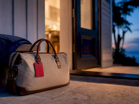 Traveler arriving at a Captiva vacation rental
