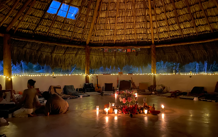 Women sitting in circle at a Re Bloom retreat