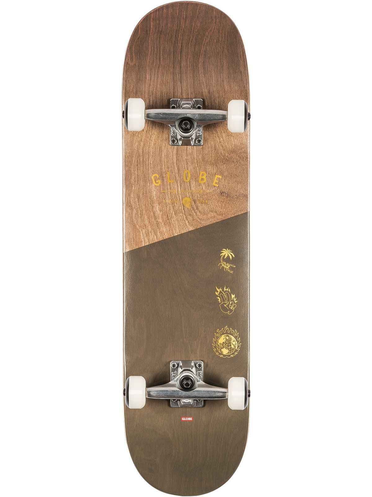 GLOBE SKATEBOARD G1 INSIGNIA - DARK MAPLE/GREEN